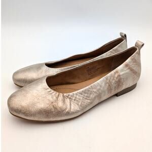 Børn Patrice Ballet Flat Slip-On Women's Bronze Metallic Size US8.5 EU39